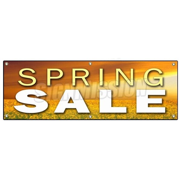 SPRING SALE BANNER SIGN store clearance signs 50% everything must store wide